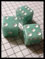 Dice : Dice - 6D Pipped - Blue Aqua 3 Light Teal with White Pips